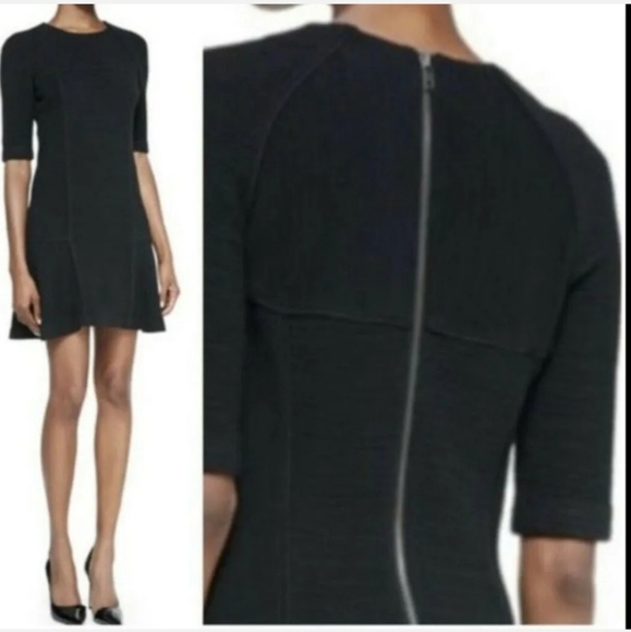 Veronica Beard Dresses & Skirts - ♤ Veronica Beard Ribbed Flounced Wool Blend Dress Black Size Medium
